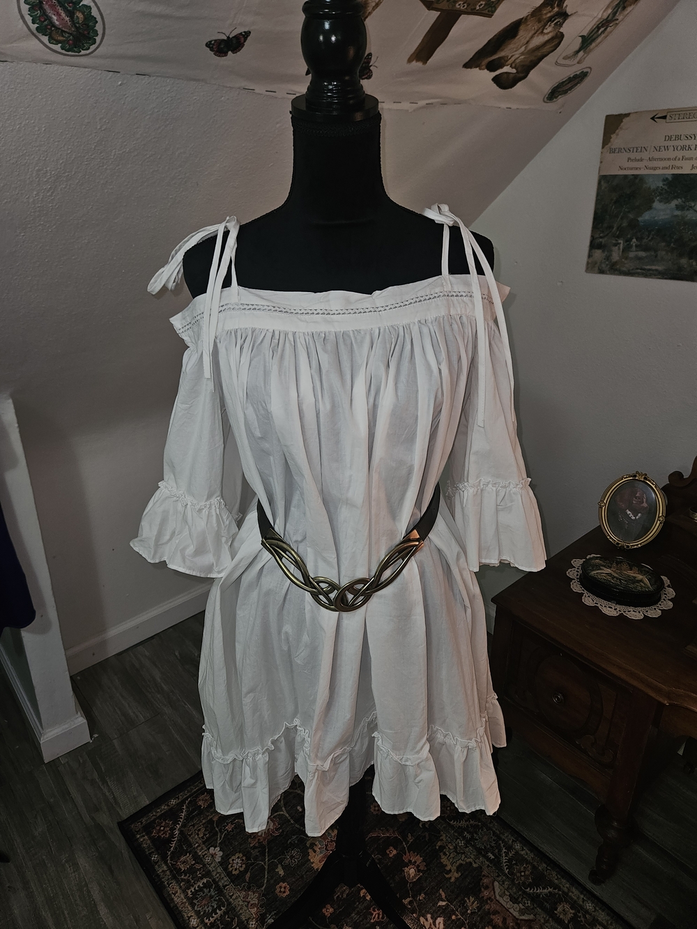 White Cotton Whimisical Dress